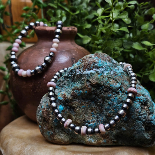 Navajo Pearl Bracelet w/ Pink Conch - Various Styles
