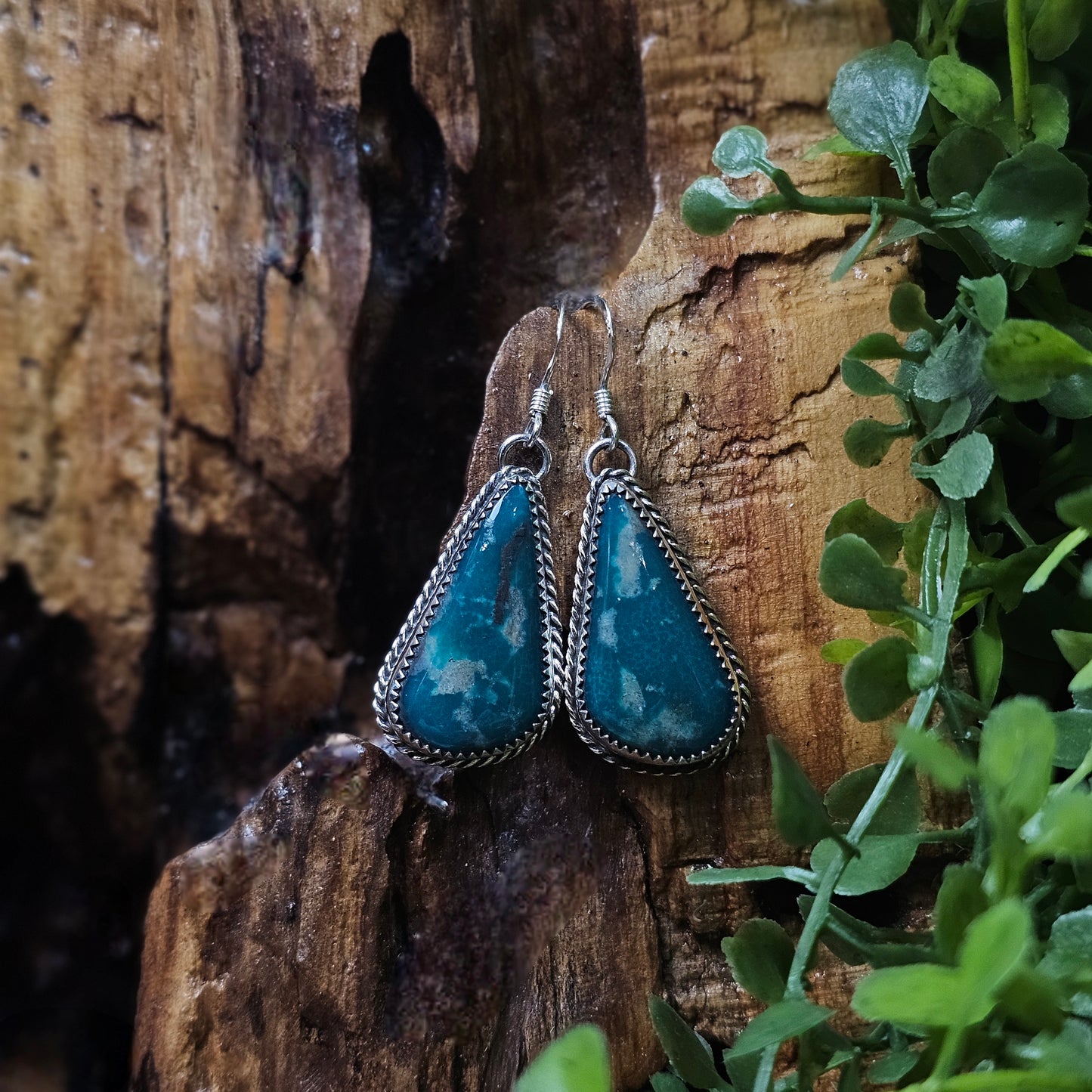 White Water Turquoise Earrings