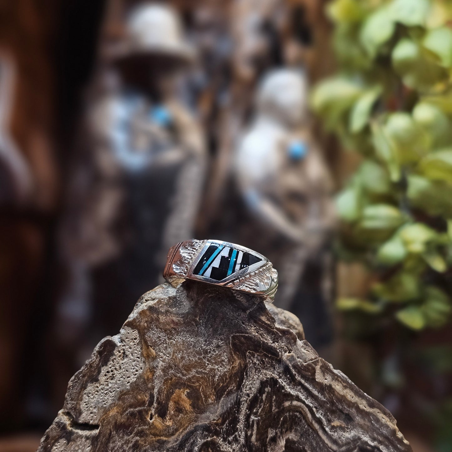 Zuni Inlay Ring - Size 10.5
