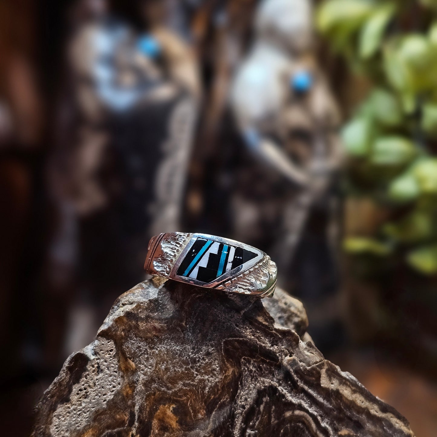 Zuni Inlay Ring - Size 10.5