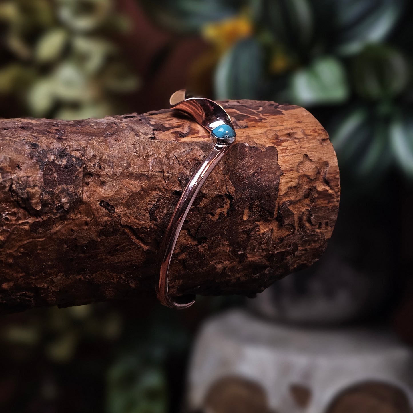 Copper Bracelet w/ Kingman Turquoise