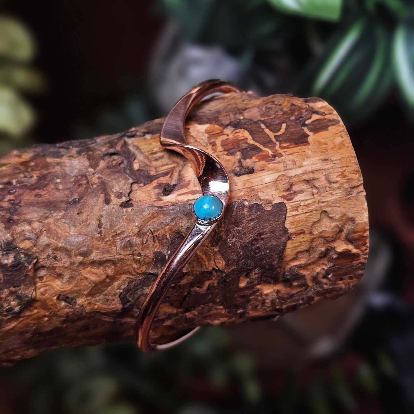 Copper Bracelet w/ Kingman Turquoise