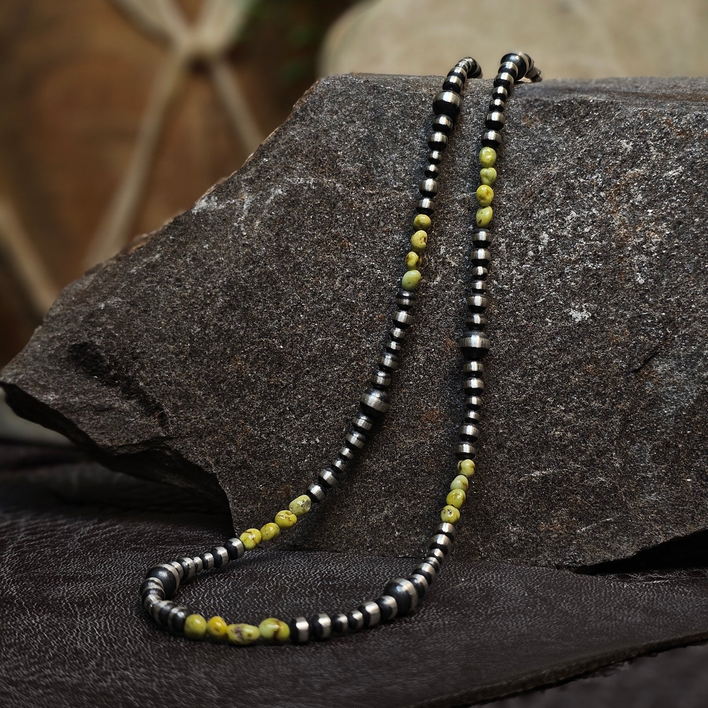 20in. Navajo Pearl Necklace w/ Palomino Turquoise