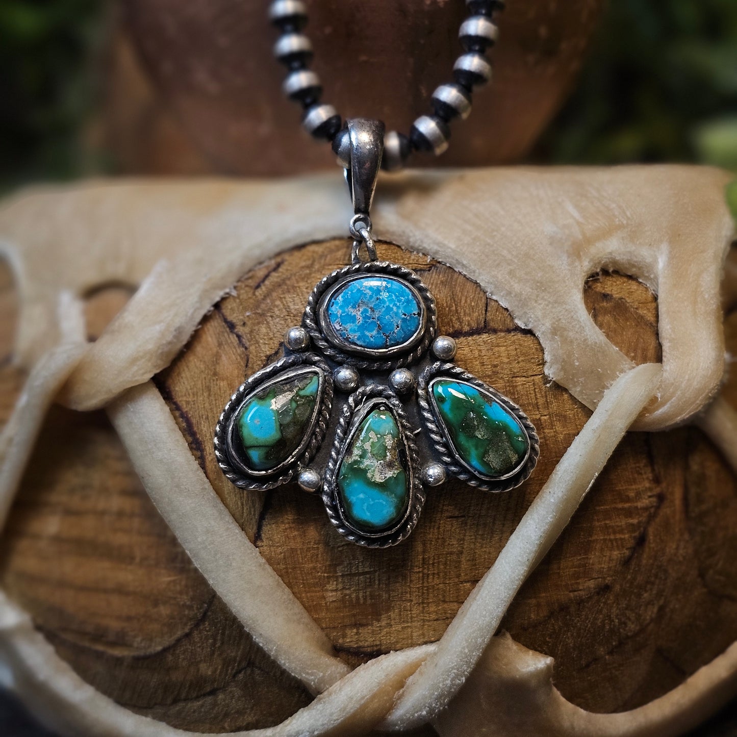 Dakota Sky Stone Exclusive Necklace w/ Kingman Turquoise and Sierra Nevada Turquoise