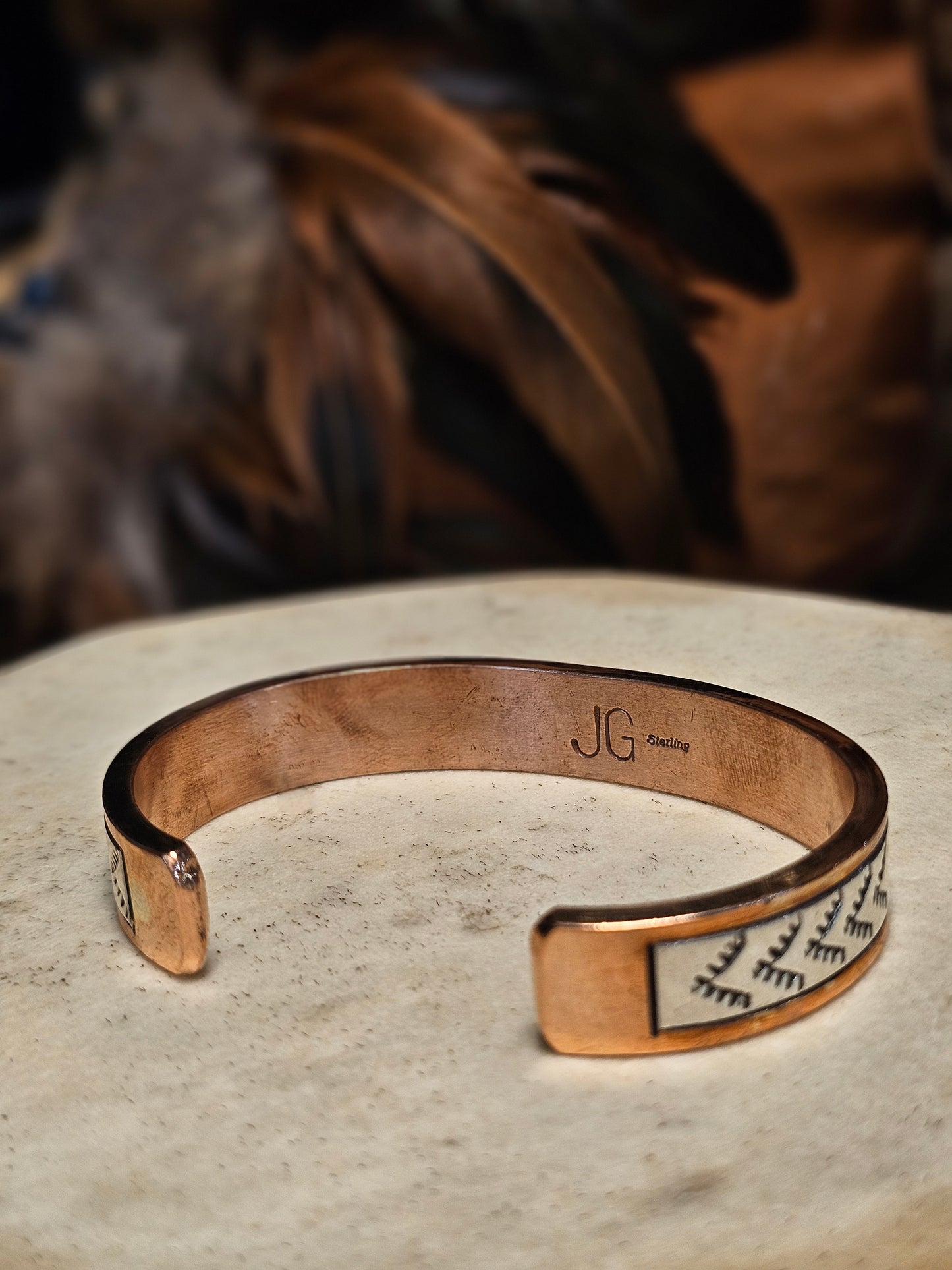 Sterling Silver Bracelet w/ Copper - Various Styles