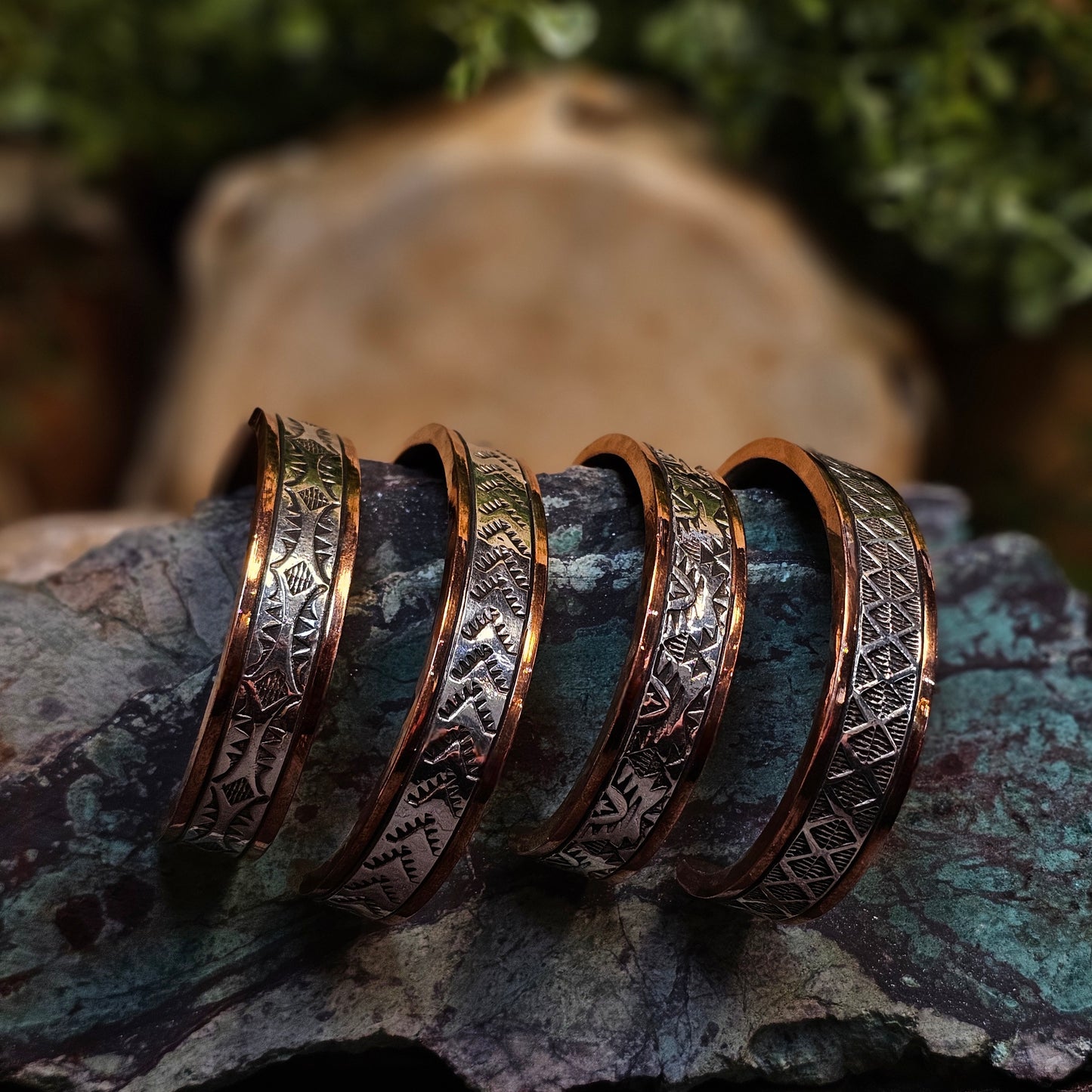 Sterling Silver Bracelet w/ Copper - Various Styles