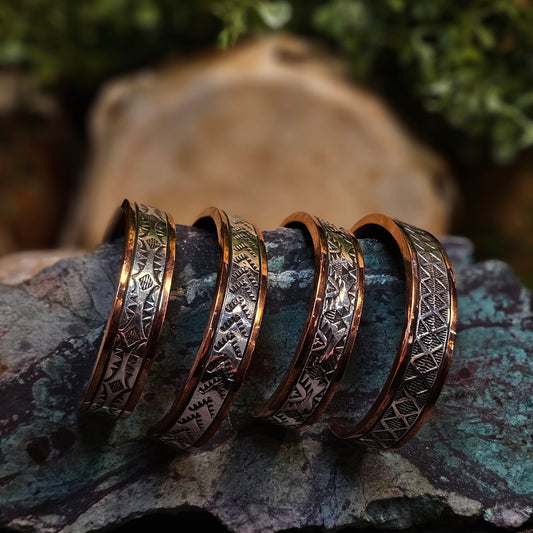 Sterling Silver Bracelet w/ Copper - Various Styles