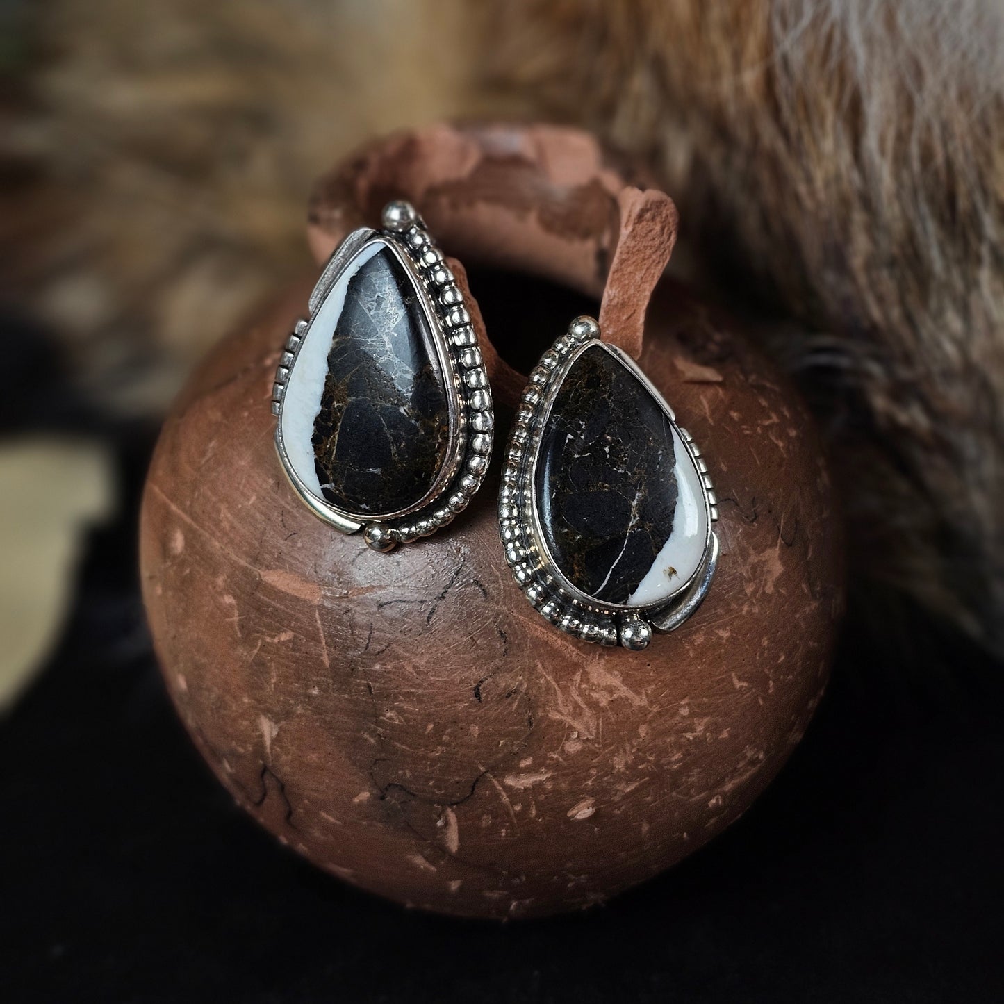 White Buffalo Earrings