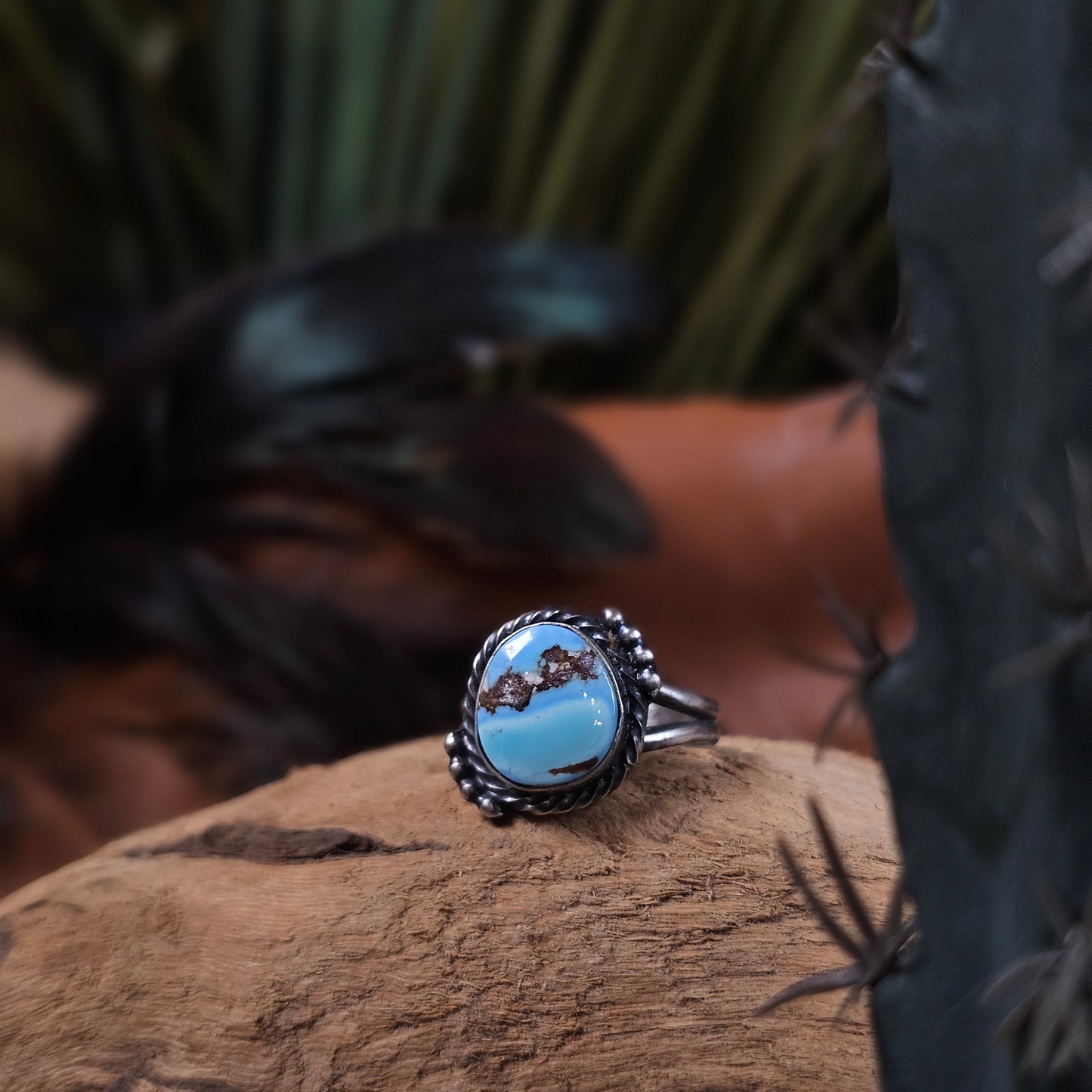 Golden Hills Turquoise Ring - Size 7.5