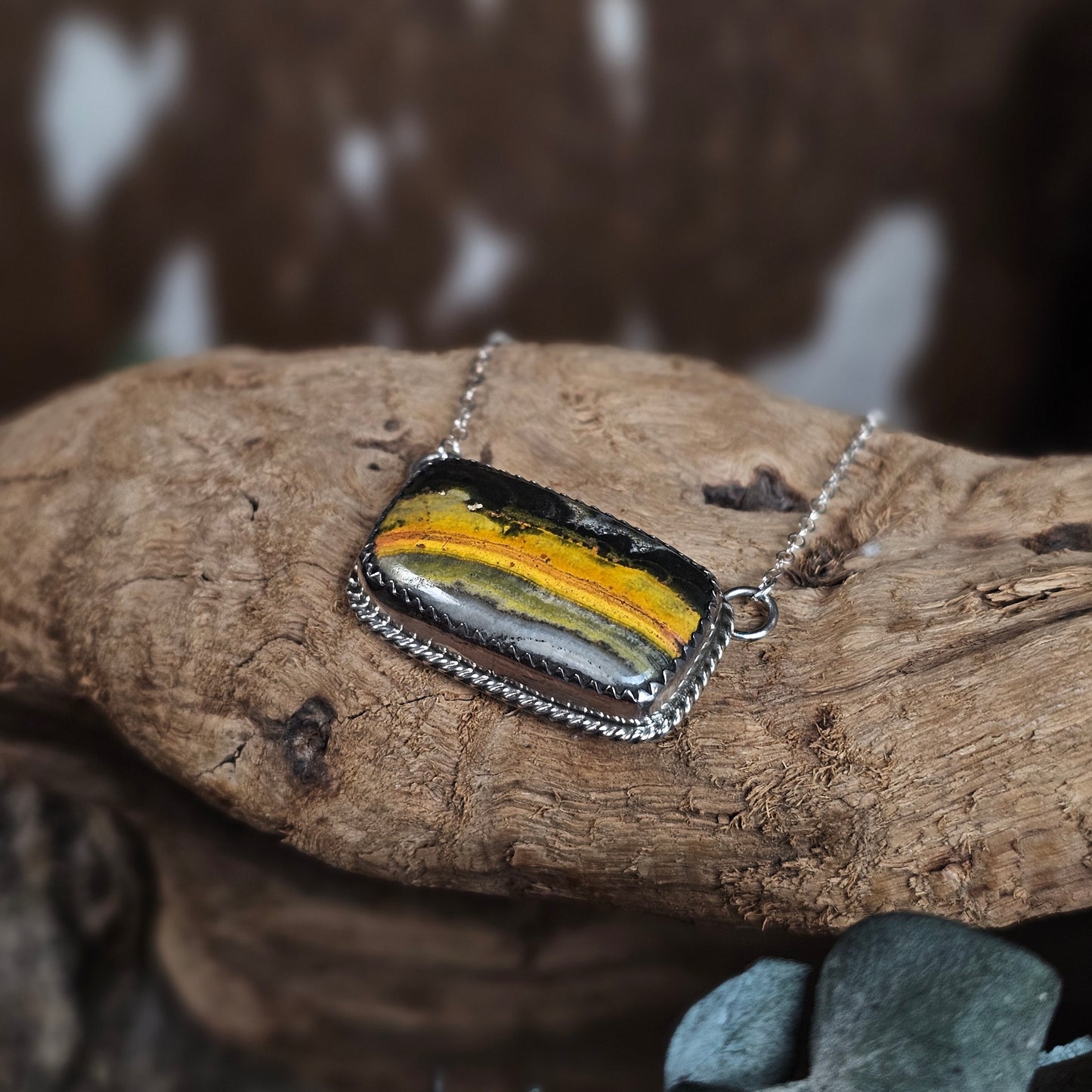 Bumble Bee Jasper Necklace