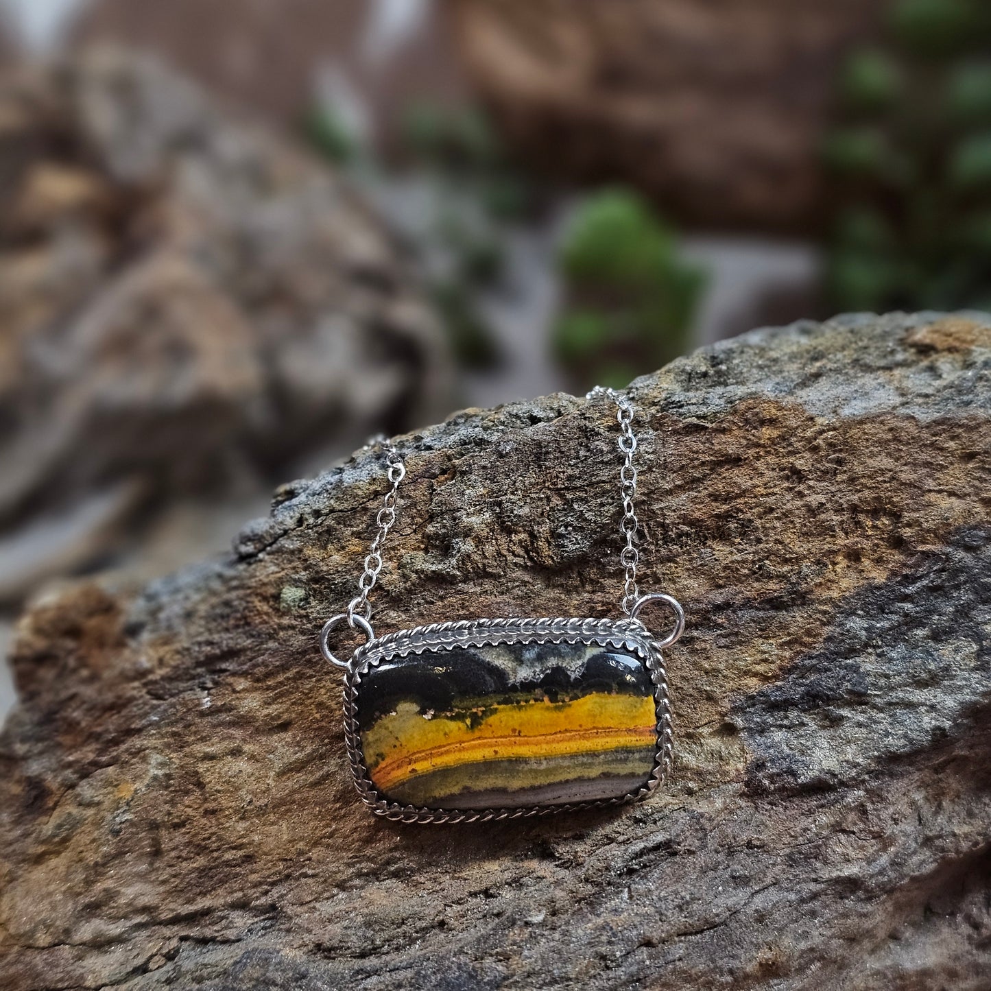 Bumble Bee Jasper Necklace