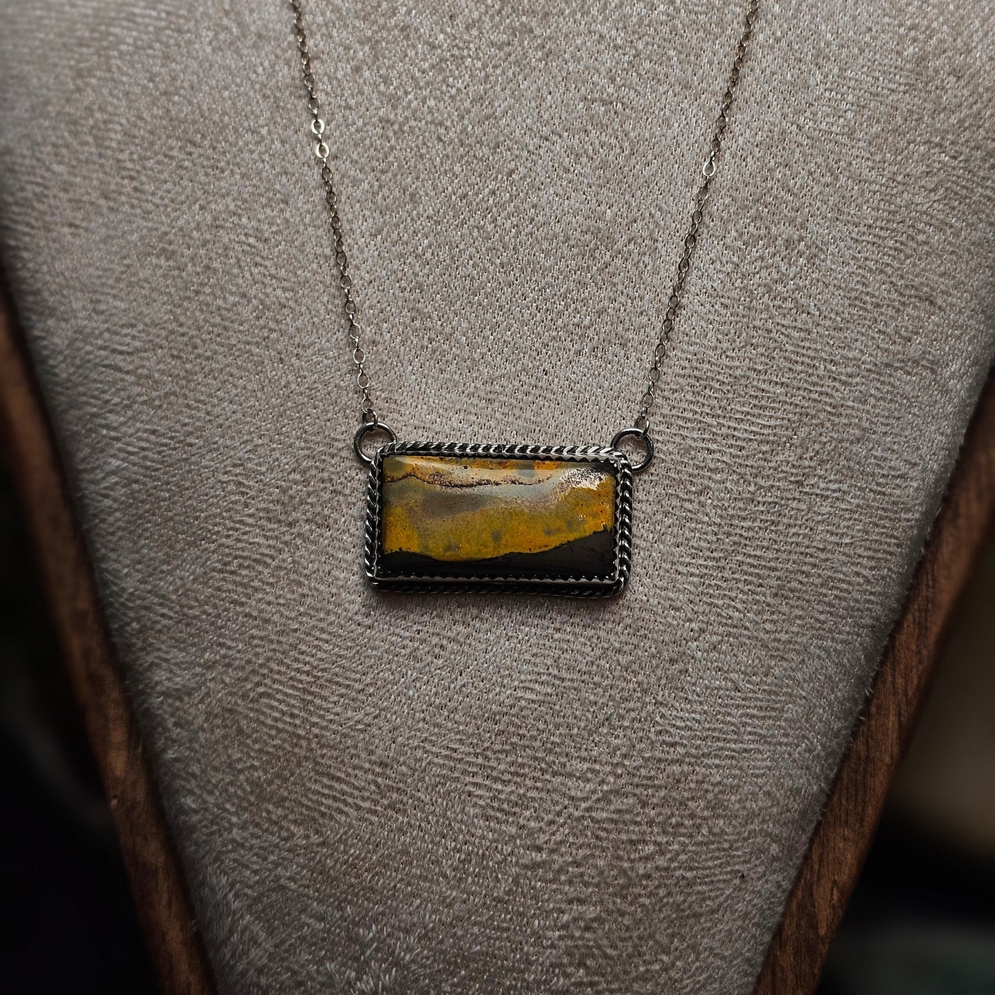 Bumble Bee Jasper Necklace