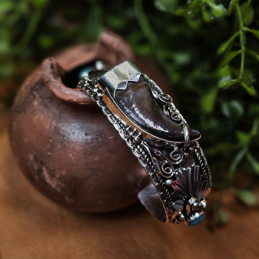 Bear Claw Bracelet w/ Kingman Turquoise