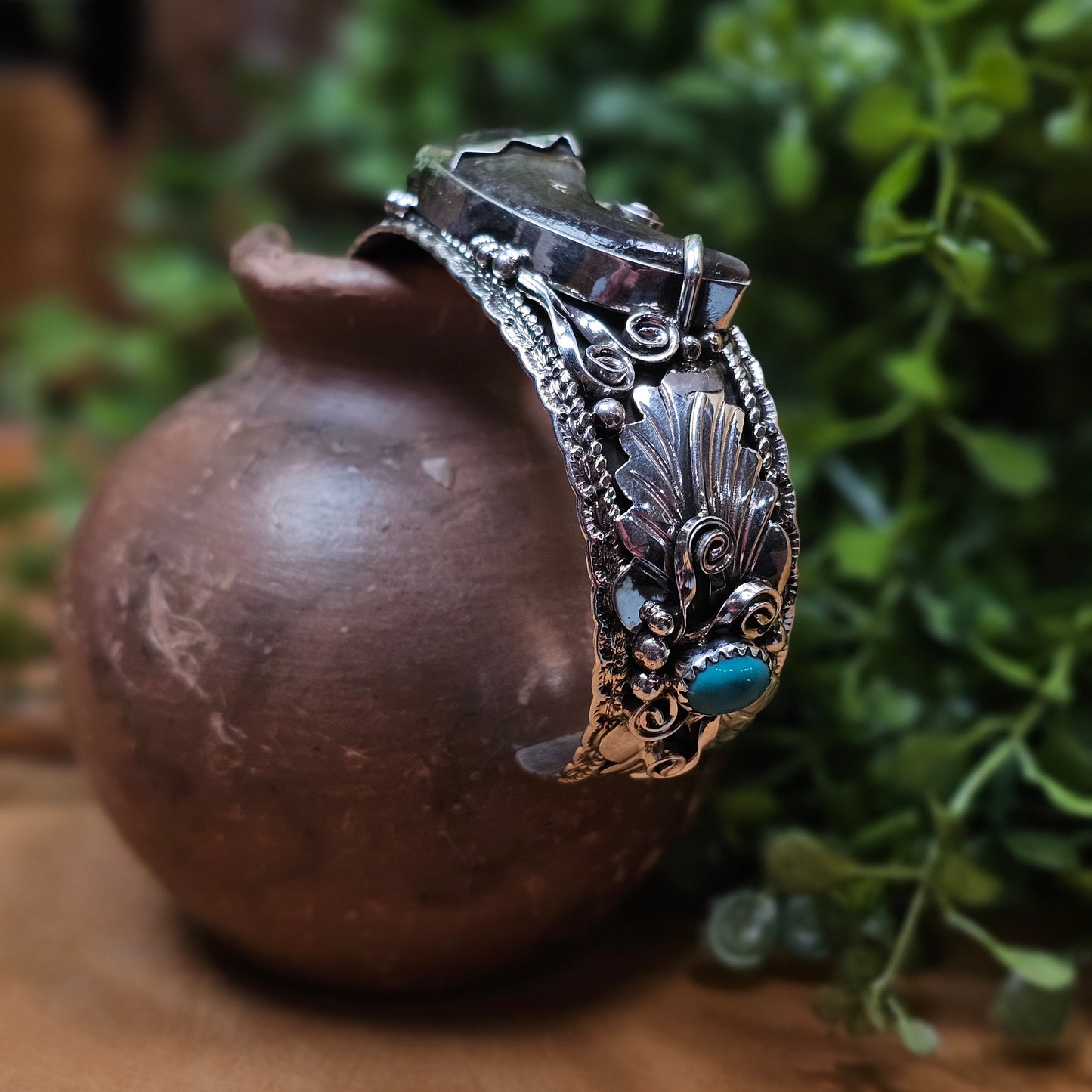 Bear Claw Bracelet w/ Kingman Turquoise