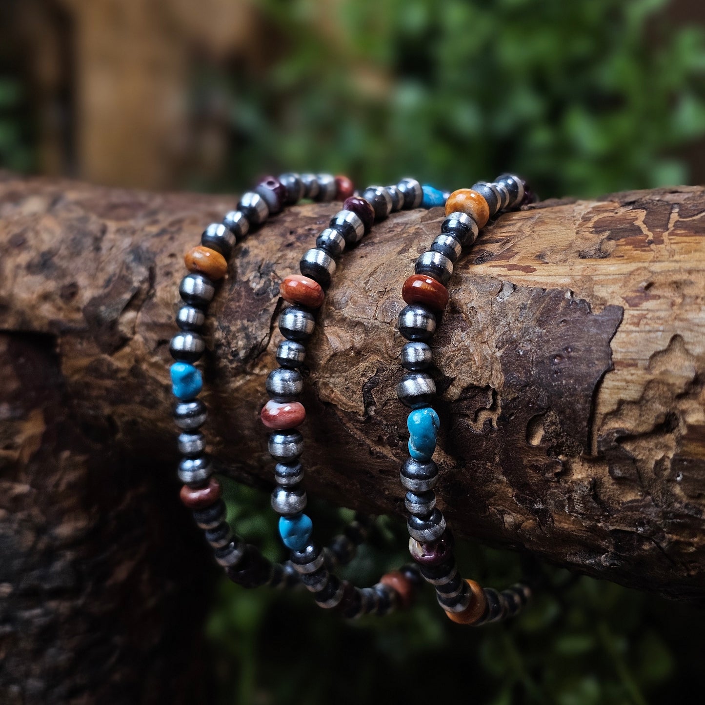 Navajo Pearl Bracelet w/ Kingman Turquoise and Spiny Oyster - Various Styles