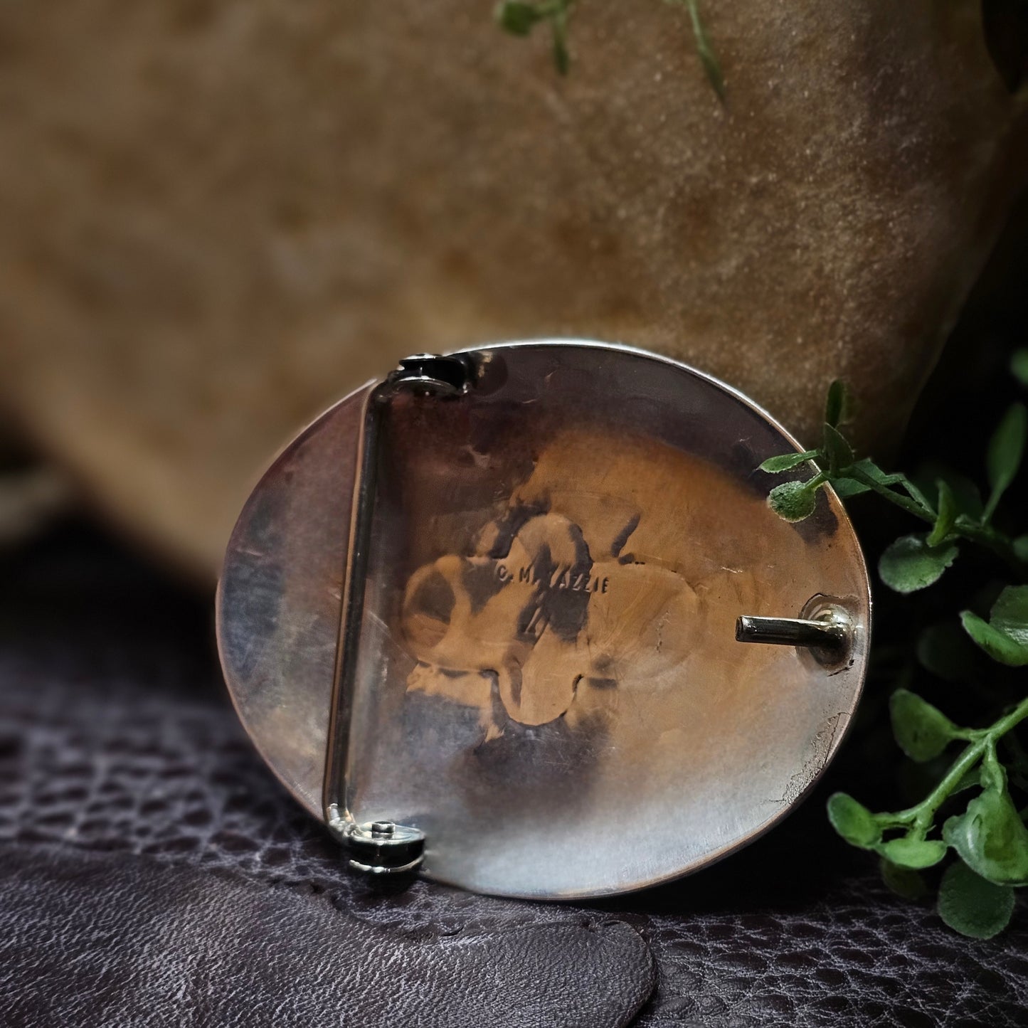 Sleeping Beauty Belt Buckle w/ Coral