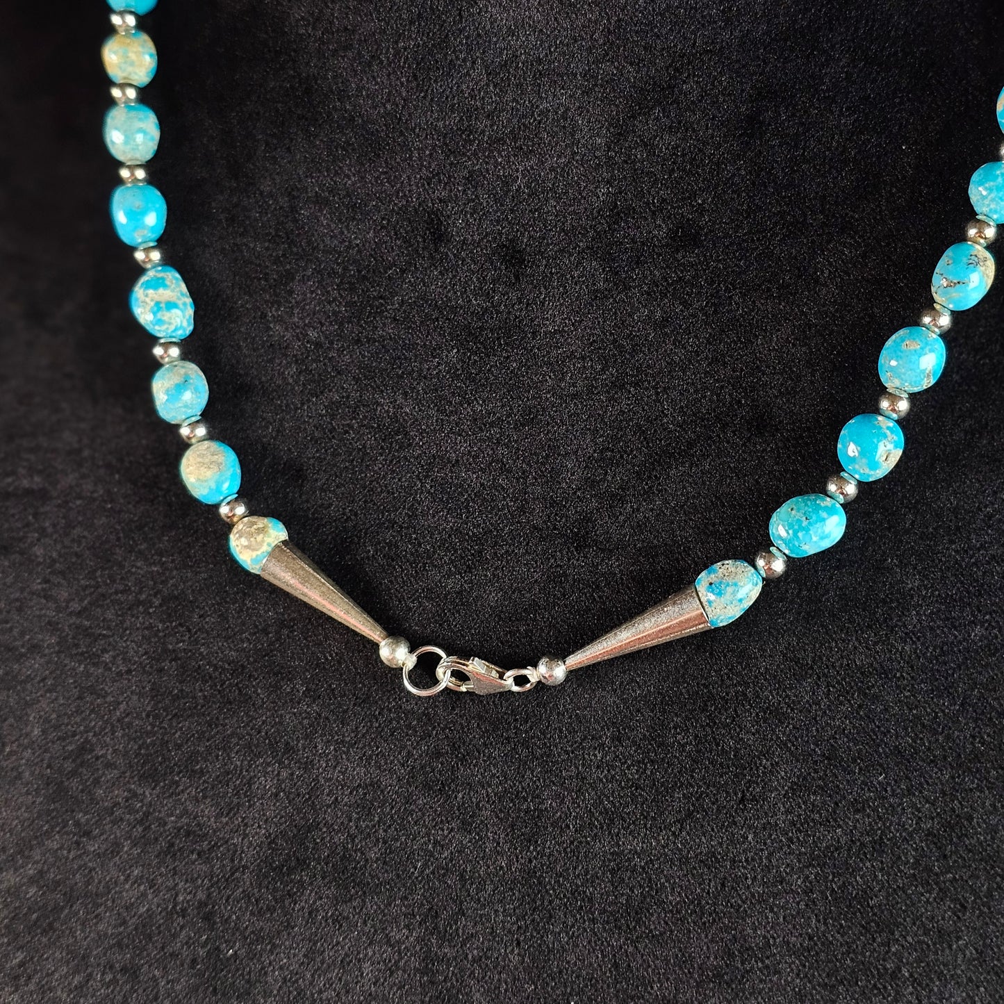 20in. Navajo Pearl Necklace w/ Kingman Turquoise
