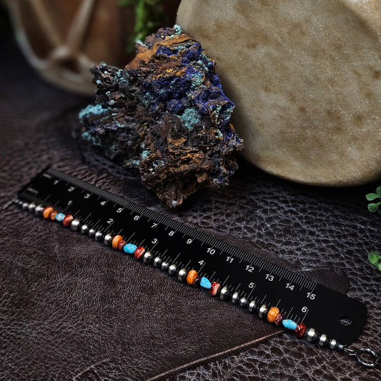 Navajo Pearl Bracelet w/ Kingman Turquoise and Spiny Oyster - Various Styles