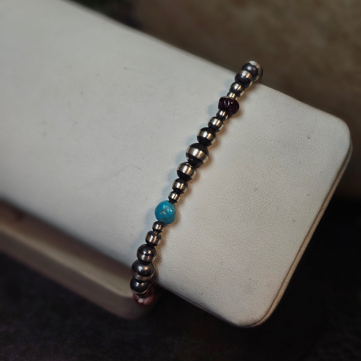 Navajo Pearl Bracelet w/ Kingman Turquoise and Spiny Oyster - Various Styles