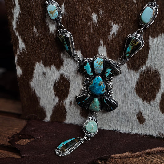 Sunnyside Turquoise Necklace w/ Kingman Turquoise and Royston Turquoise