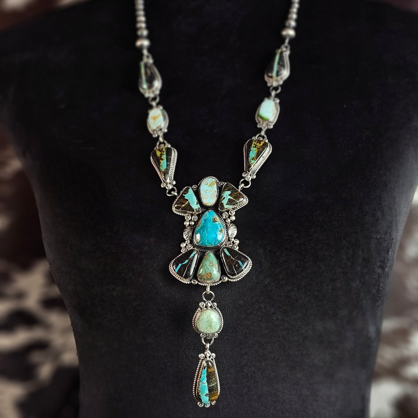 Sunnyside Turquoise Necklace w/ Kingman Turquoise and Royston Turquoise