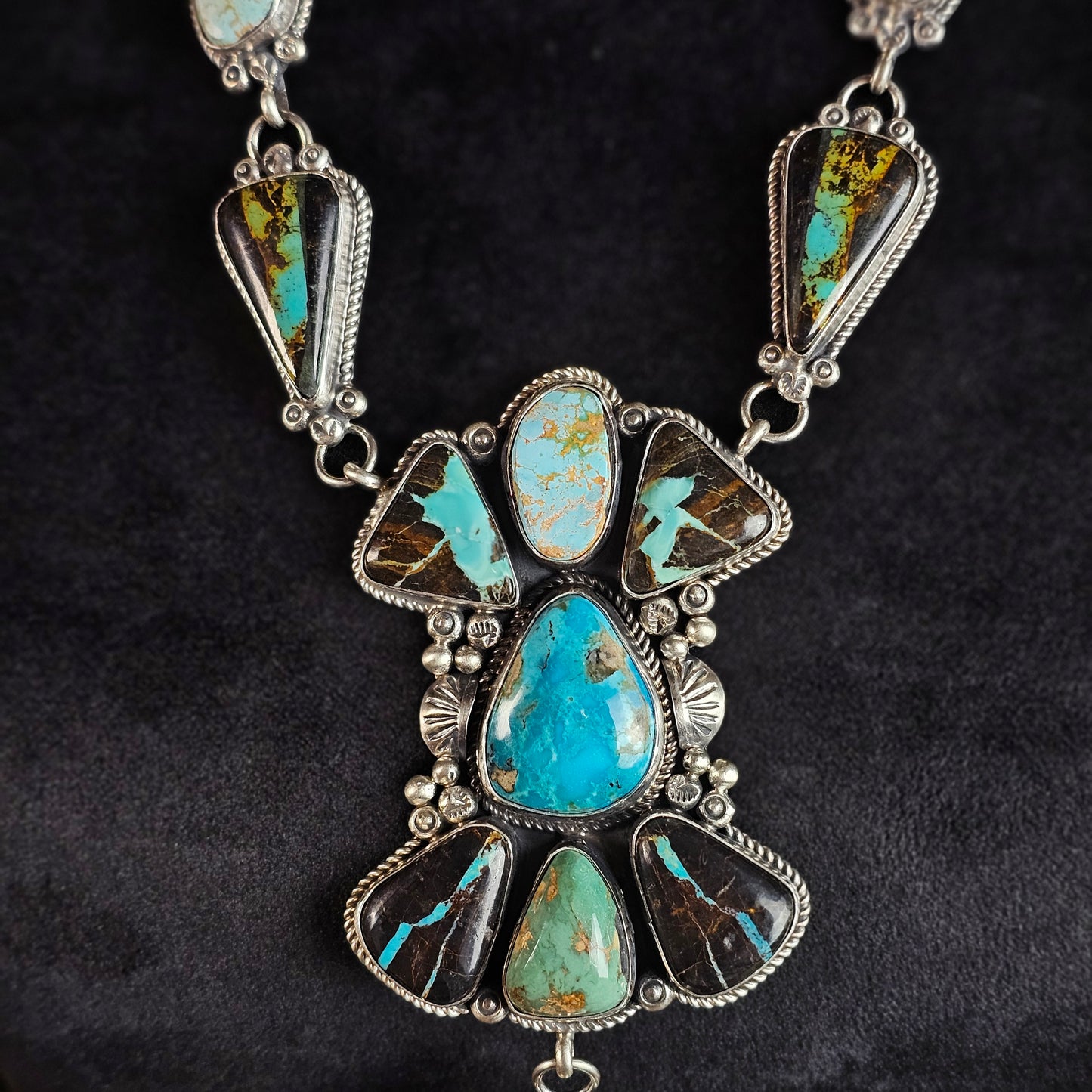 Sunnyside Turquoise Necklace w/ Kingman Turquoise and Royston Turquoise