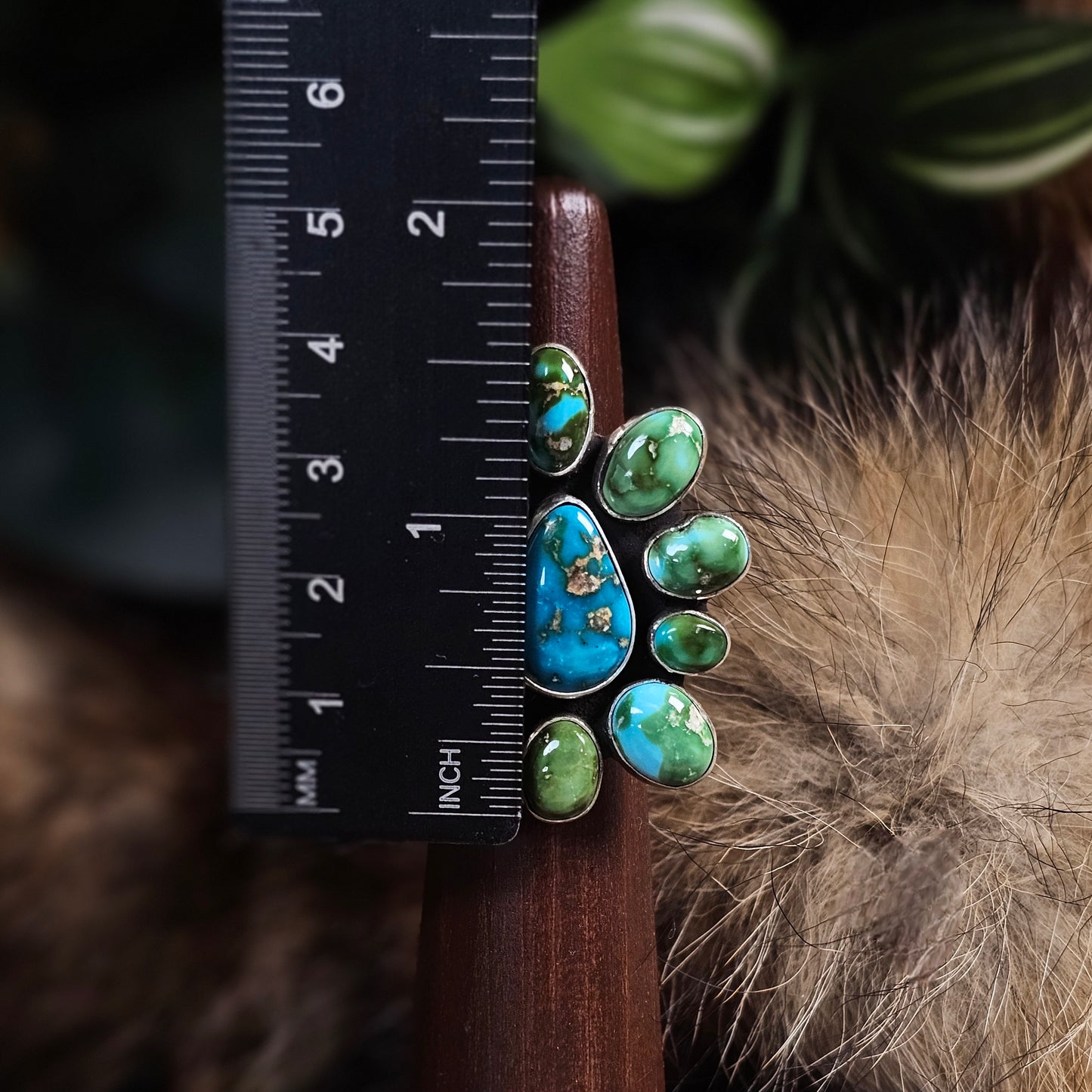 Sierra Nevada Turquoise Ring w/ Sonoran Turquoise - Size 7