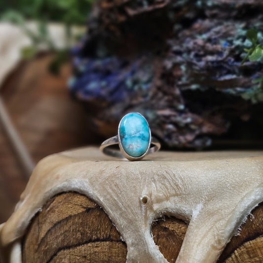 White Water Turquoise Ring - Size 7.5