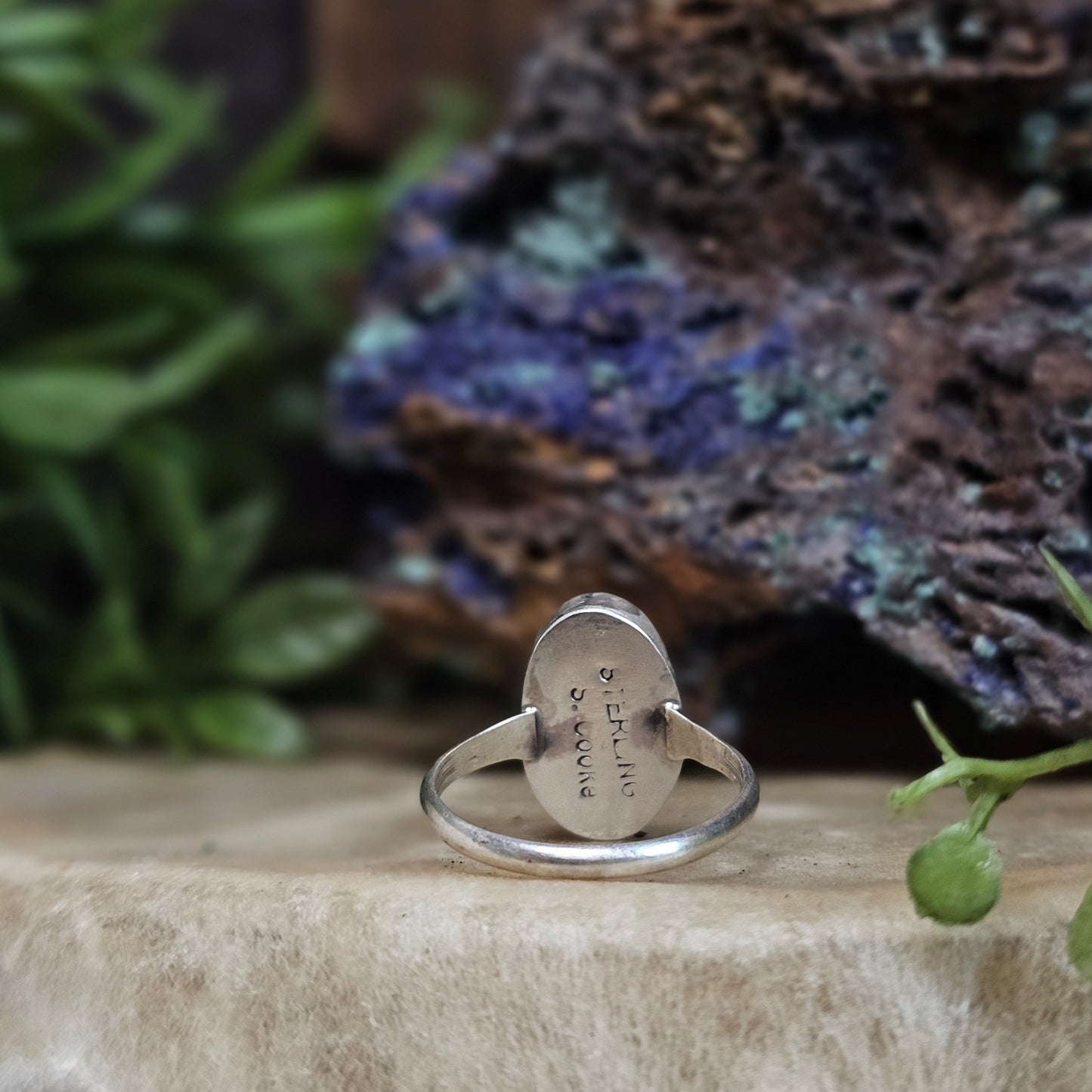 White Water Turquoise Ring - Size 7.5