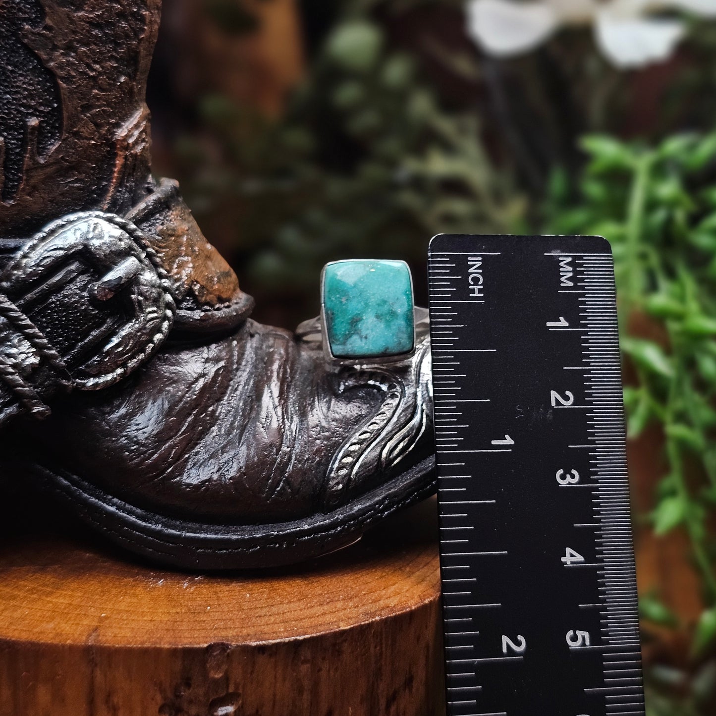 White Water Turquoise Ring - Size 7