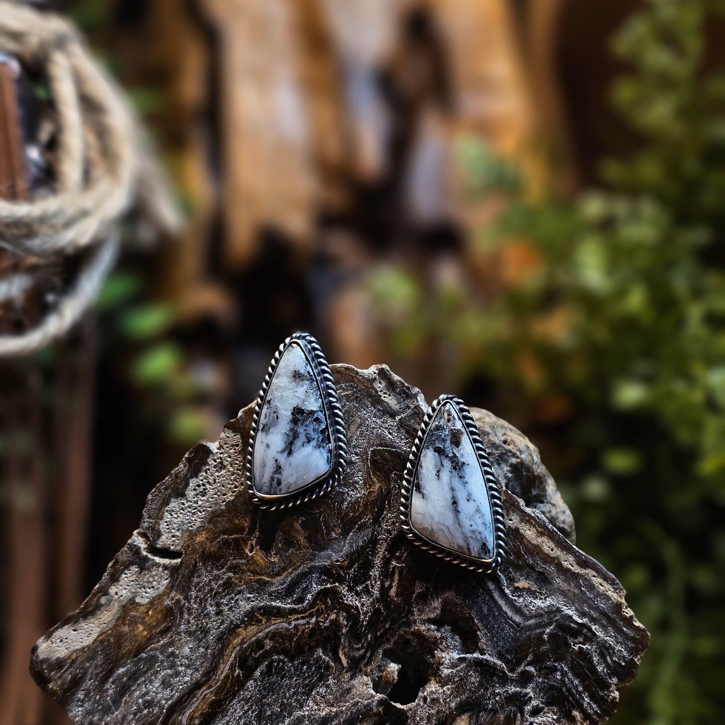 White Buffalo Earrings