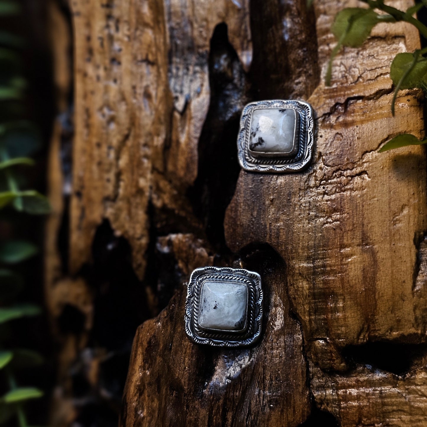 White Buffalo Earrings