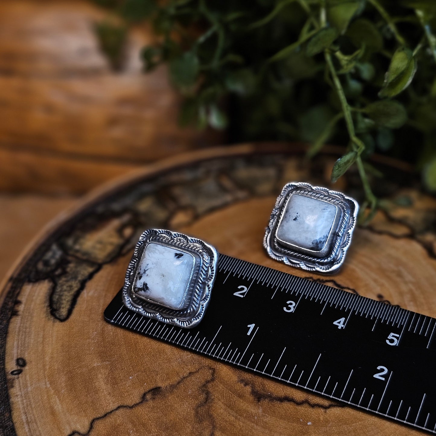 White Buffalo Earrings