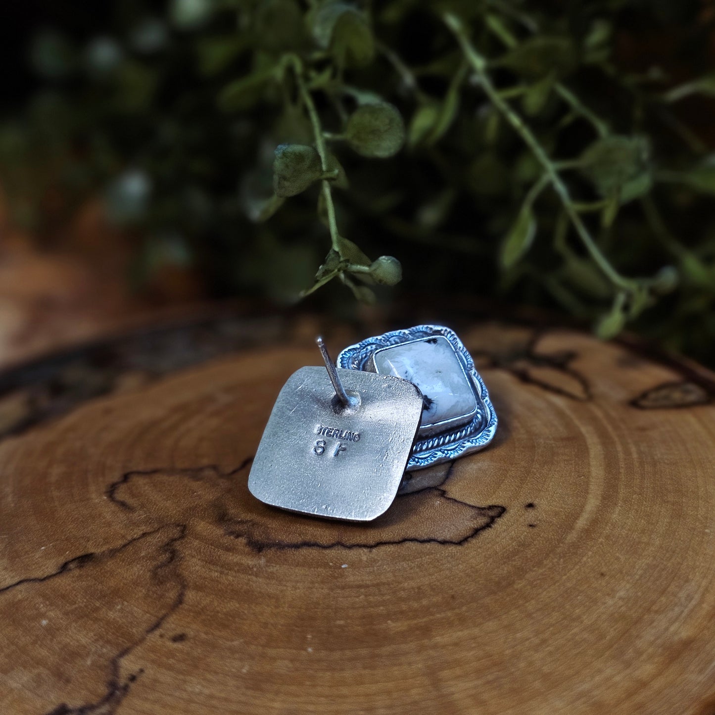 White Buffalo Earrings