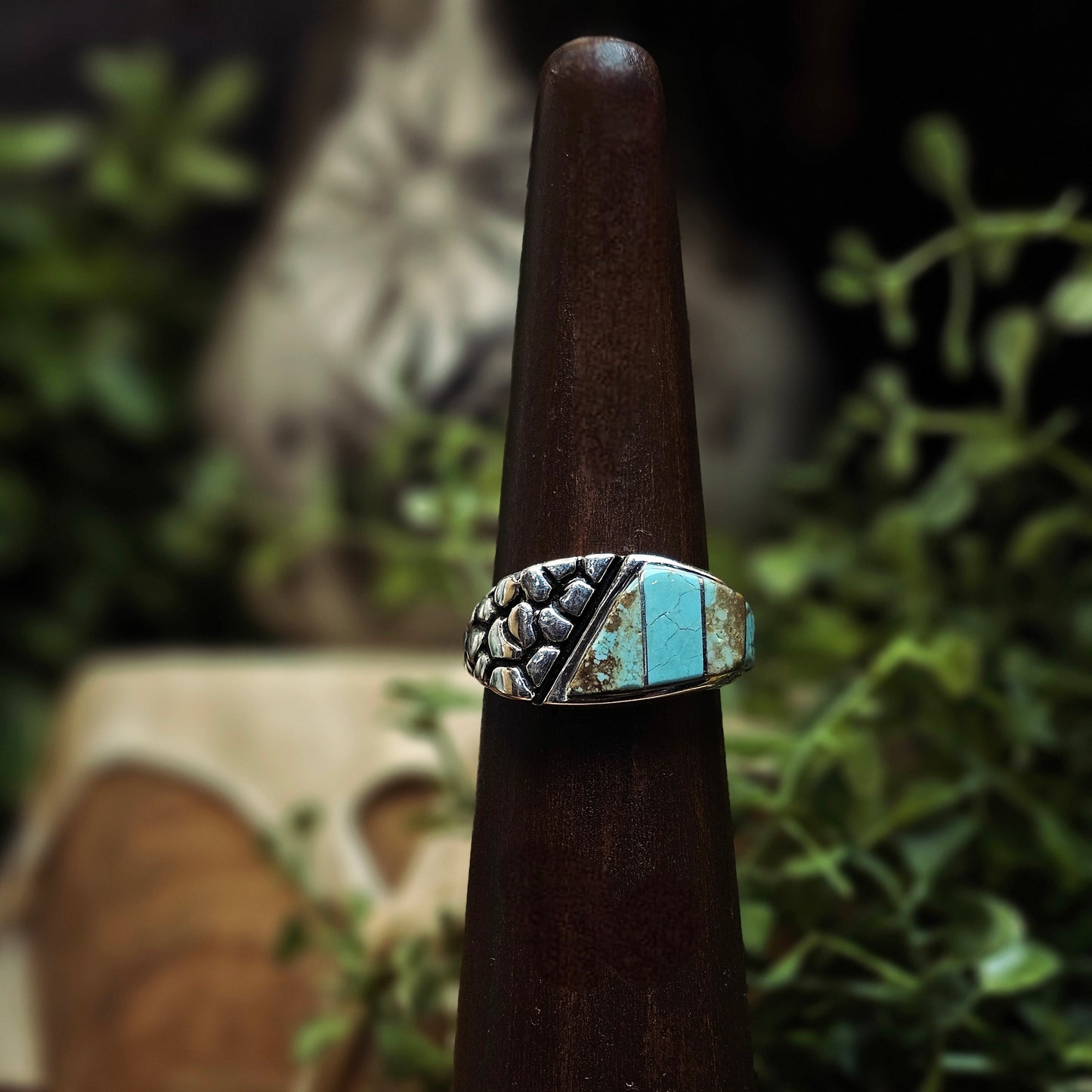 Number 8 Turquoise Ring - Size 10