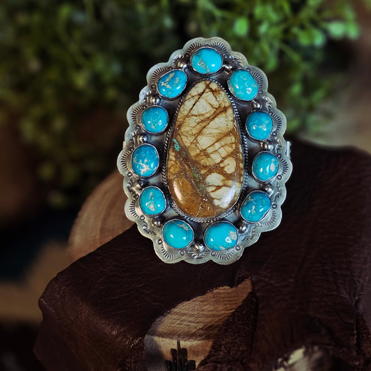 Boulder Turquoise Bracelet w/ Kingman Turquoise
