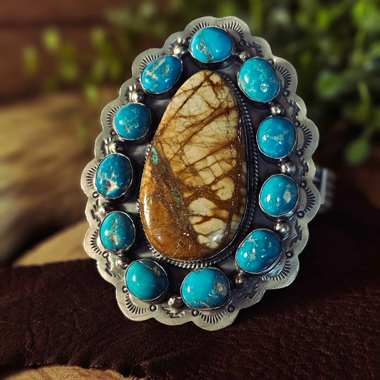 Boulder Turquoise Bracelet w/ Kingman Turquoise