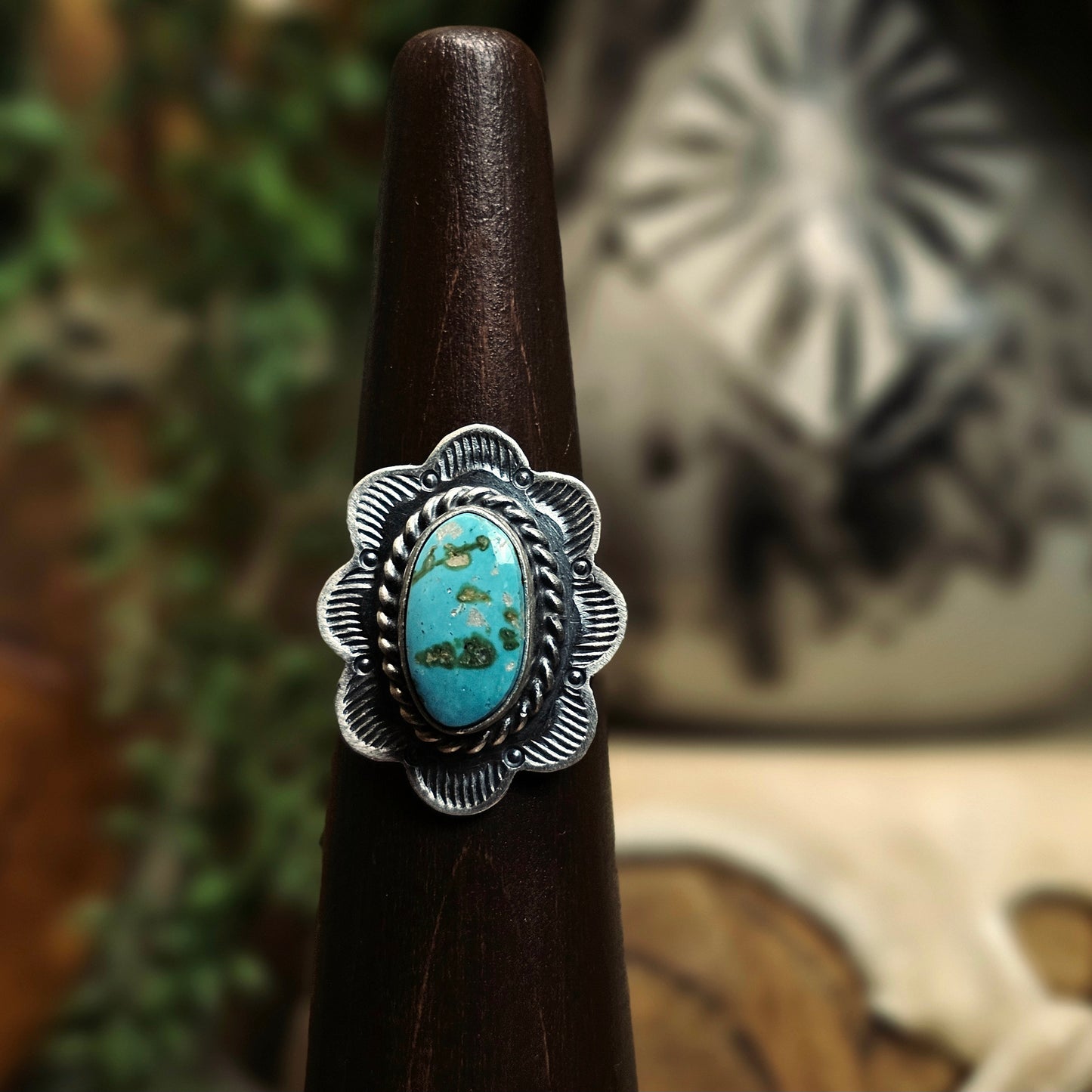 Sierra Nevada Turquoise Ring - Size 7.5