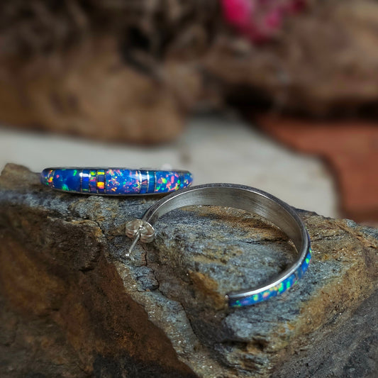 Zuni Earrings w/ Opal