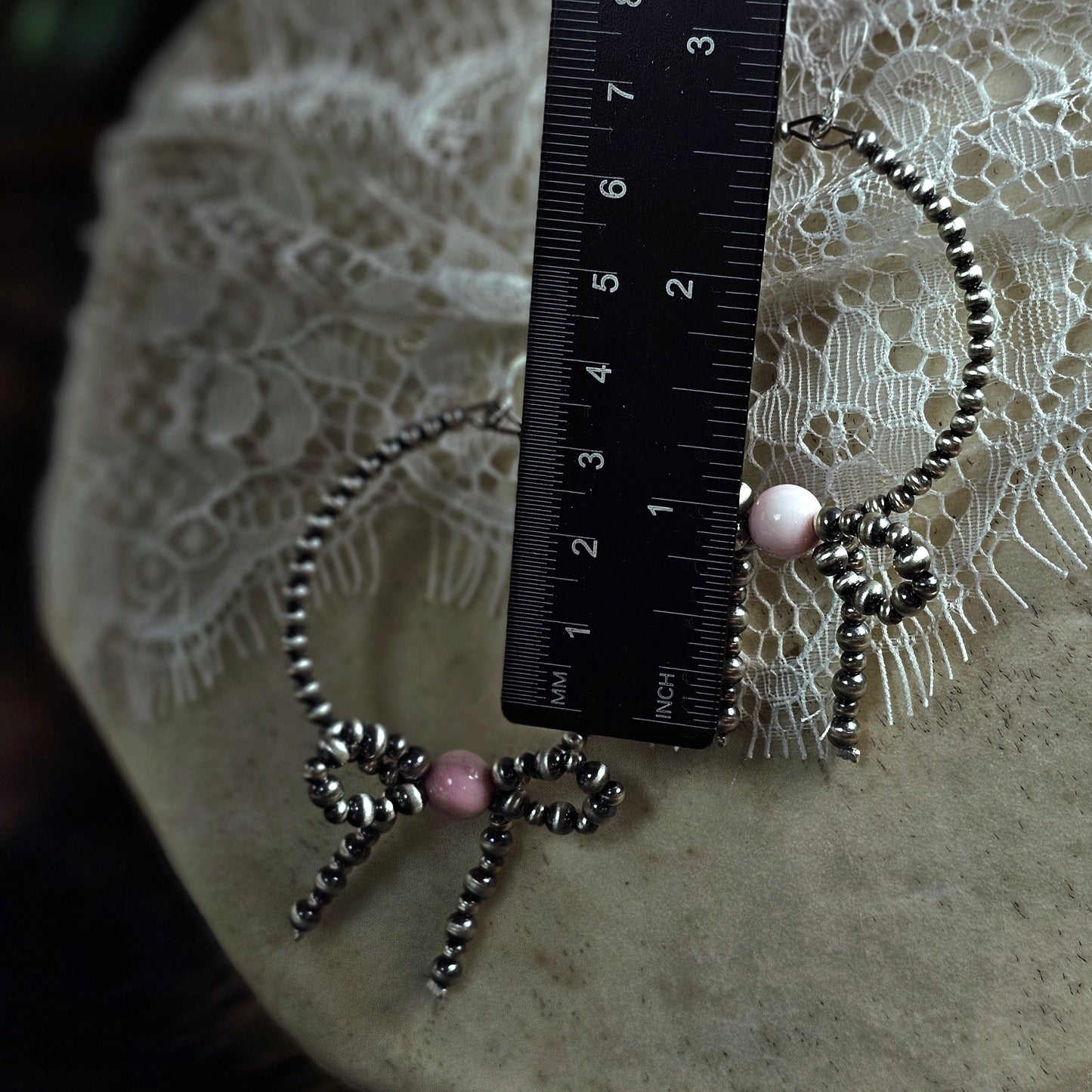 Navajo Pearl Earrings w/ Pink Conch