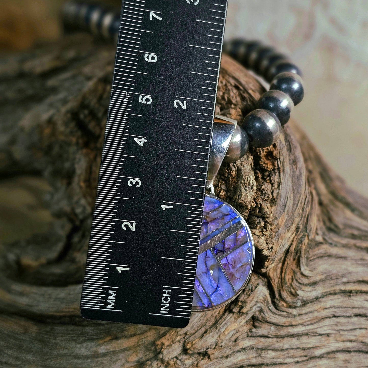 Zuni Necklace w/ Spiderweb Opal