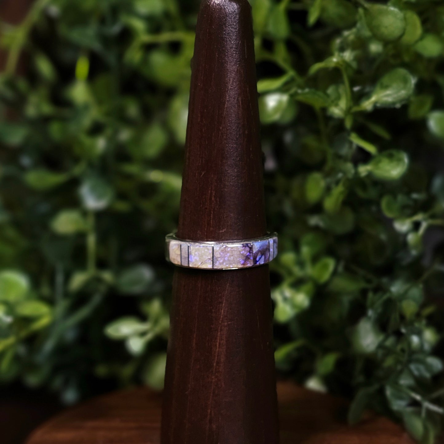 Zuni Ring w/ Spiderweb Opal - Size 10