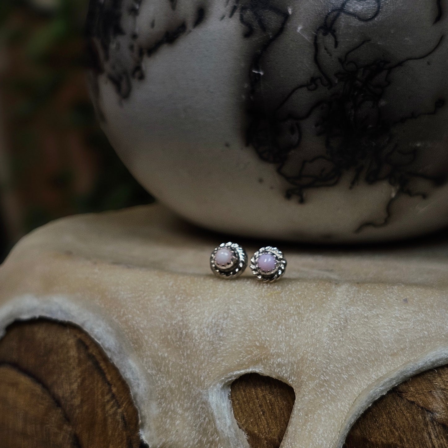 Pink Conch Earrings