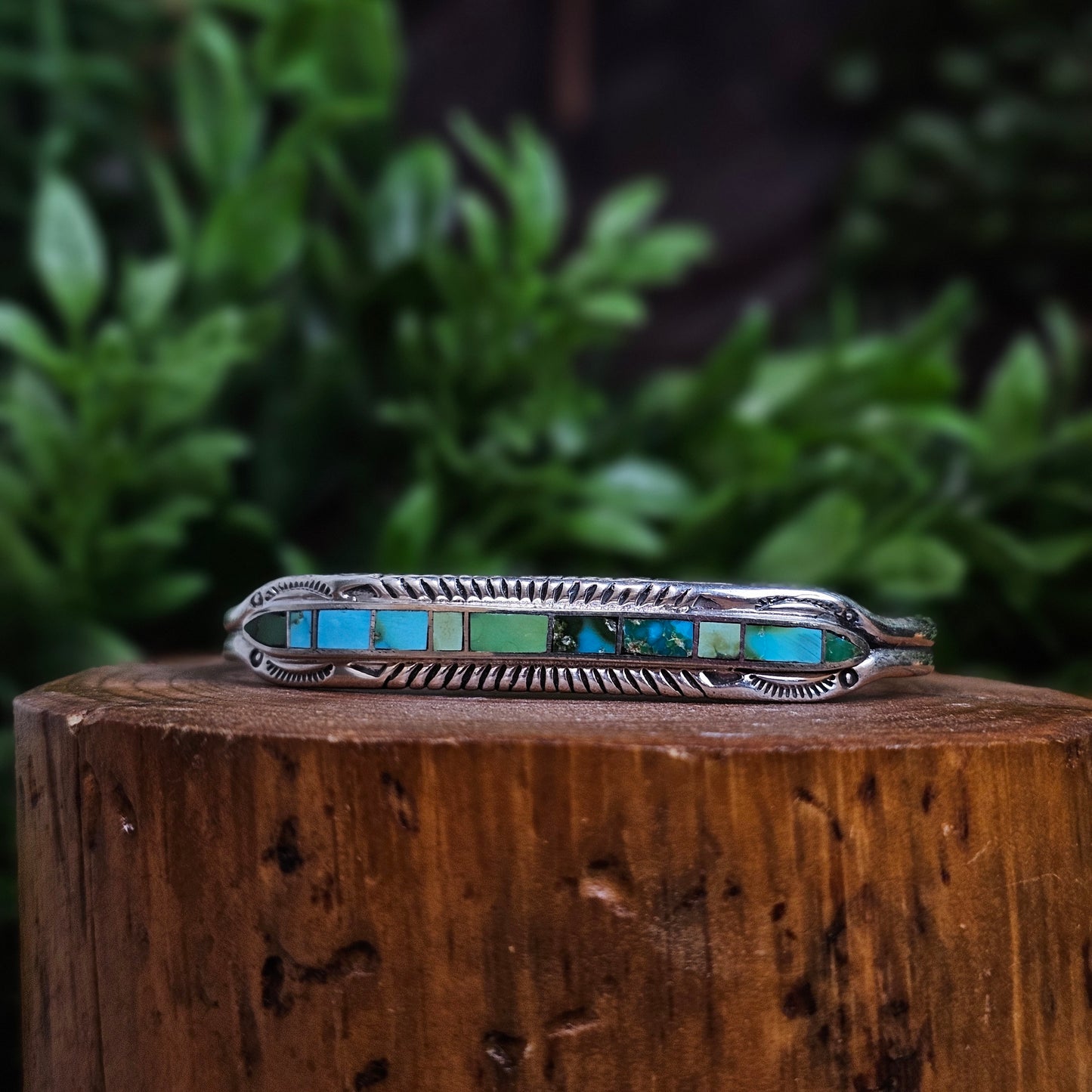 Zuni Bracelet w/ Sierra Nevada Turquoise and Sonoran Turquoise
