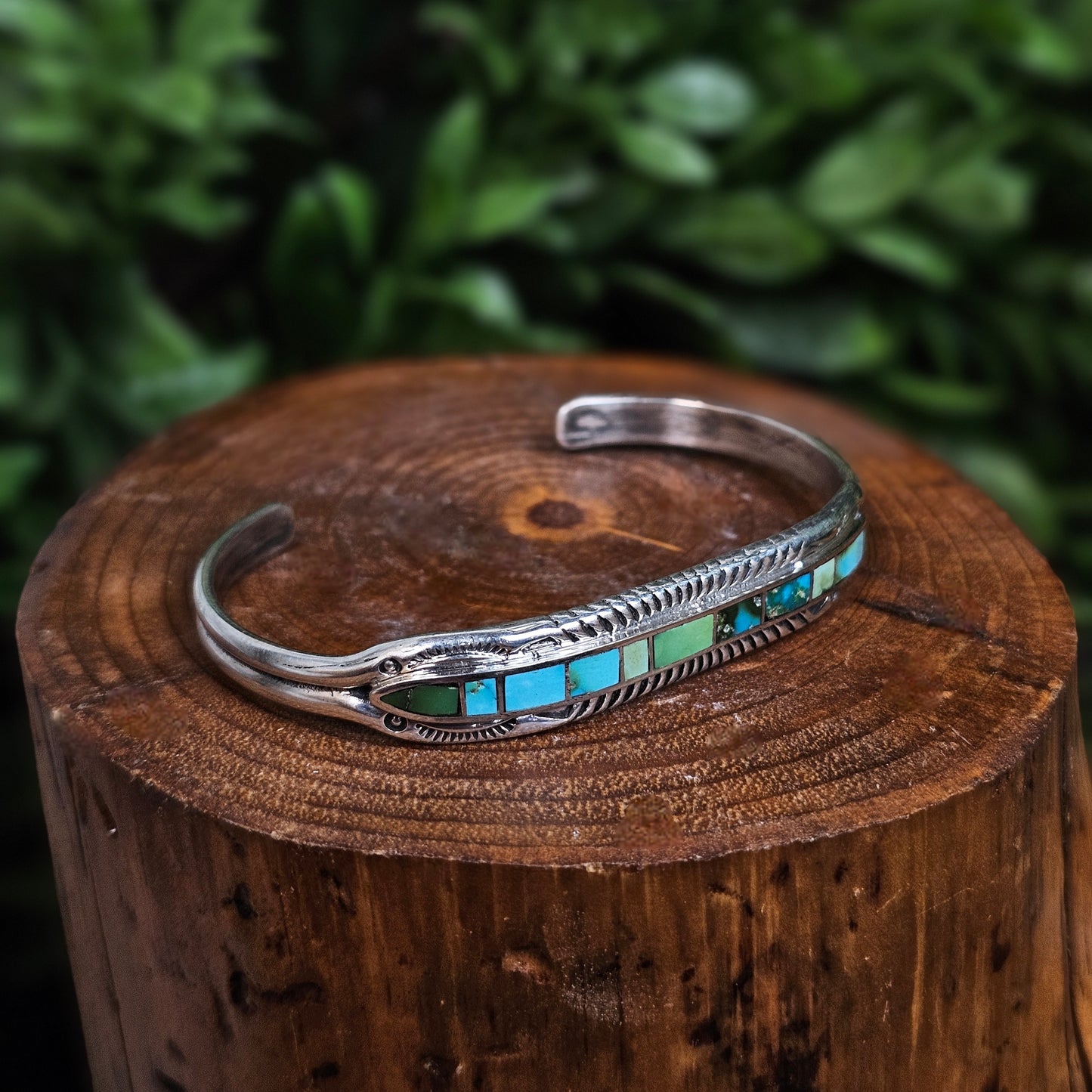 Zuni Bracelet w/ Sierra Nevada Turquoise and Sonoran Turquoise