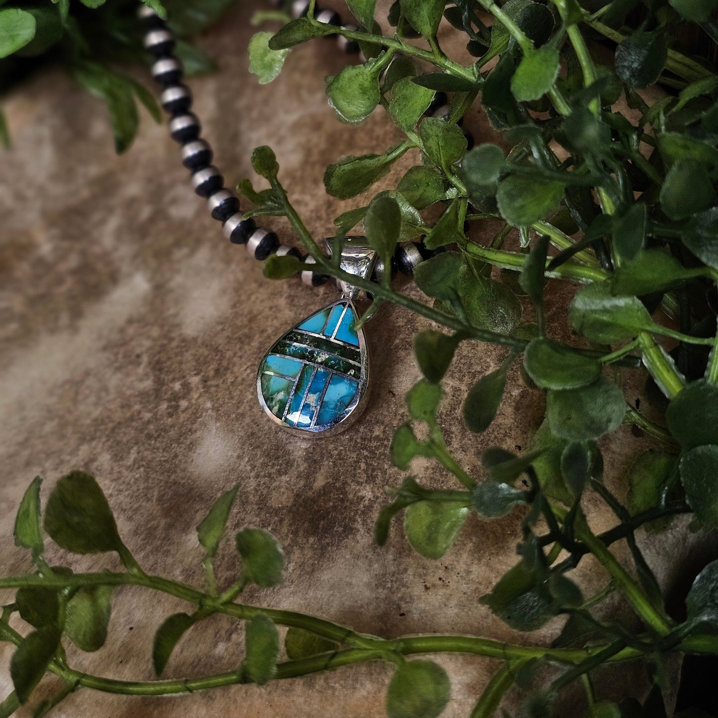 Zuni Necklace w/ Sierra Nevada Turquoise and Sonoran Turquoise