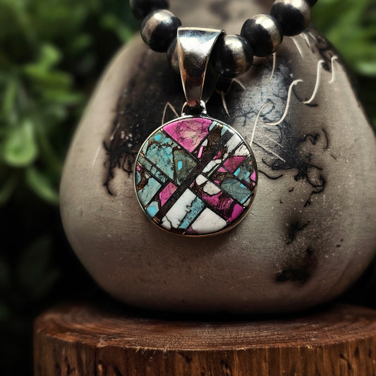 Zuni Necklace w/ Cotton Candy Turquoise