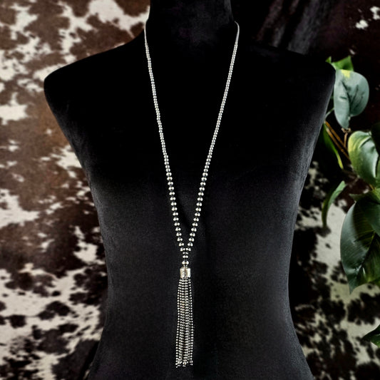 32in. Navajo Pearl Tassel Necklace