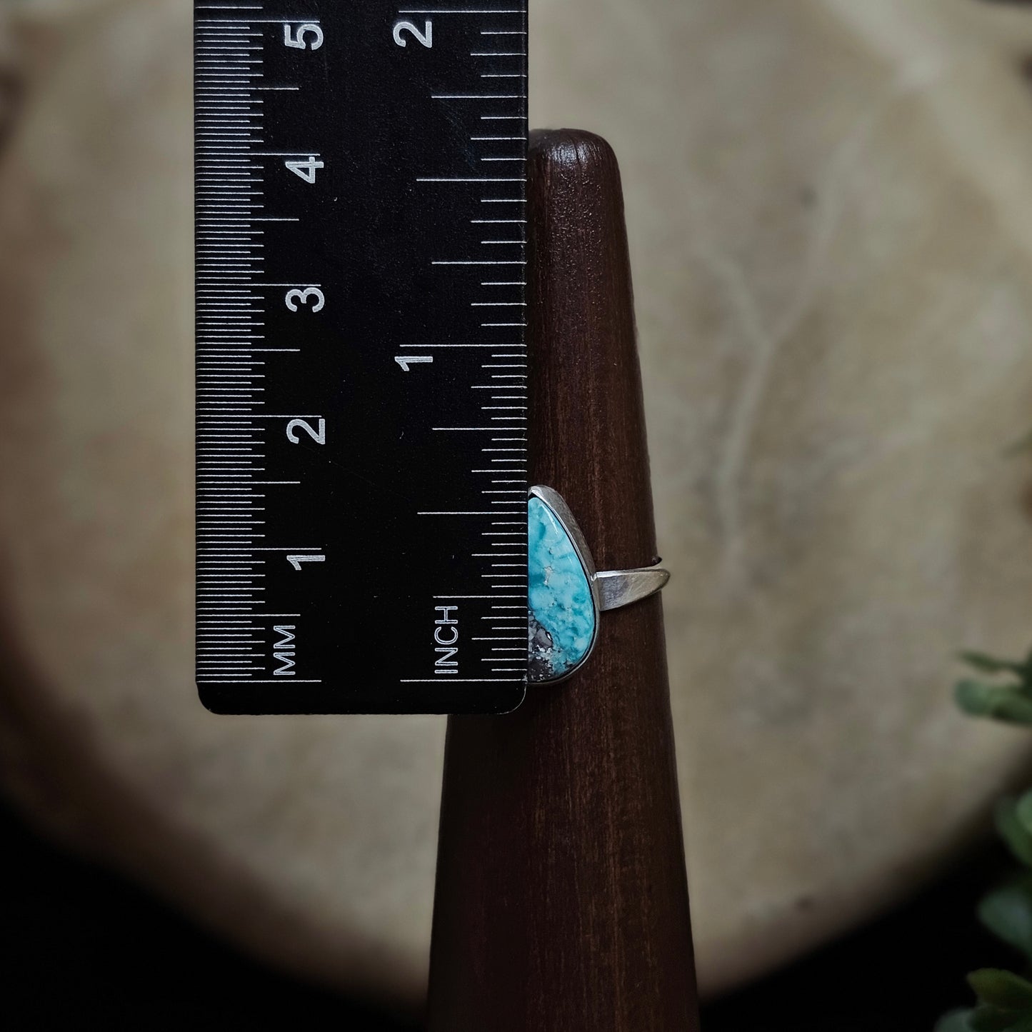 White Water Turquoise Ring - Size 7
