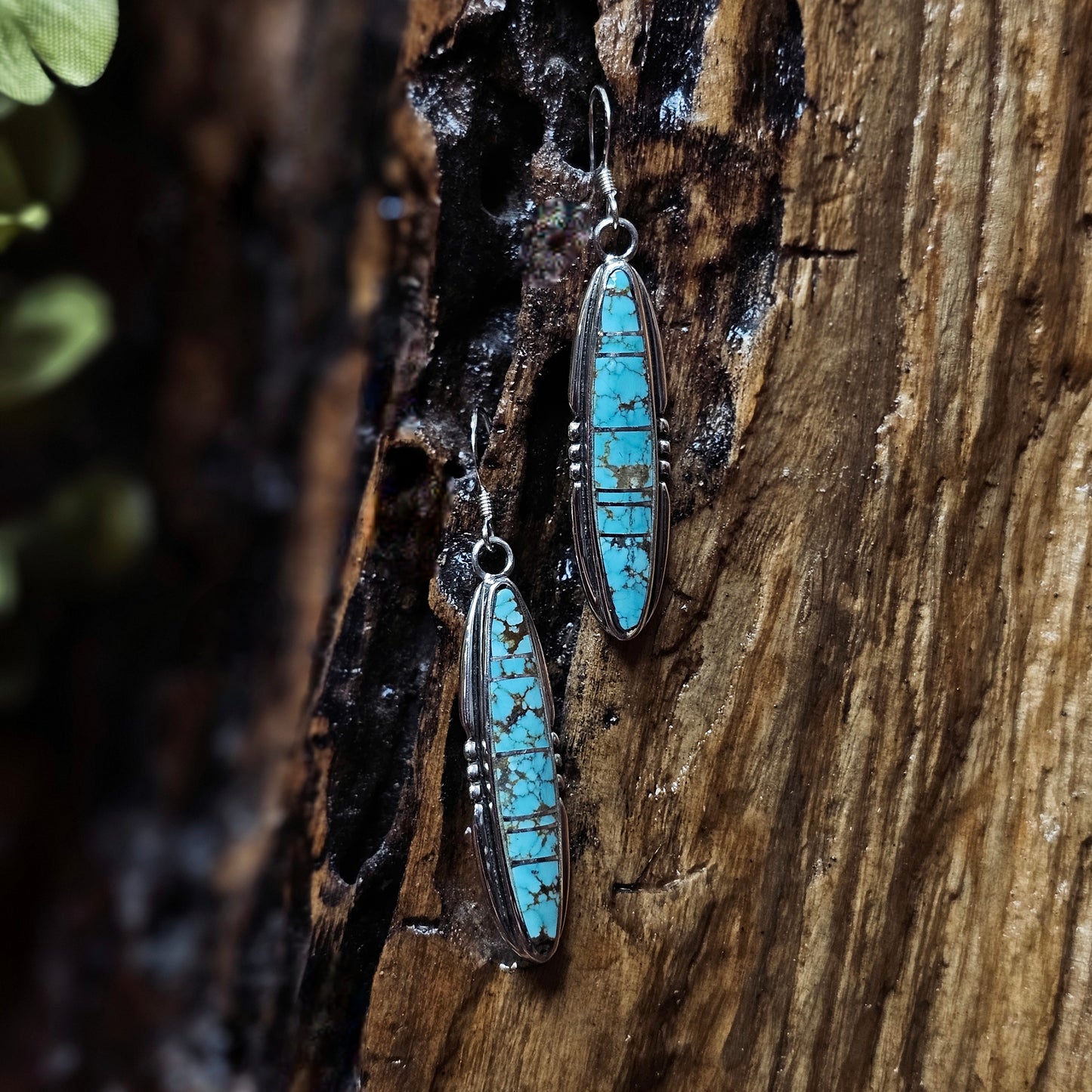 Zuni Earrings w/ Number 8 Turquoise